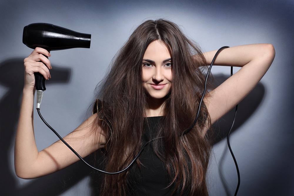 drying hair