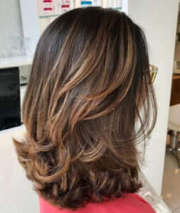 Beautiful shoulder-length layers haircut