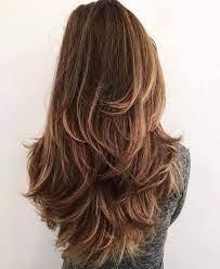 Gorgeous long layered cut in brown hair