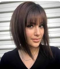 Razor cut with sharp fringe