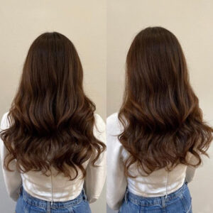 A long and gorgeous Korean perm hair