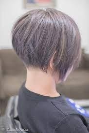 Dark purple concave bob haircut