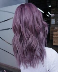 Pastel ash purple hair