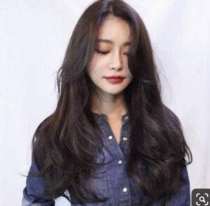 Korean girl in long hair