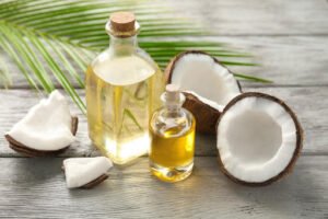 Coconut oil in a bottle