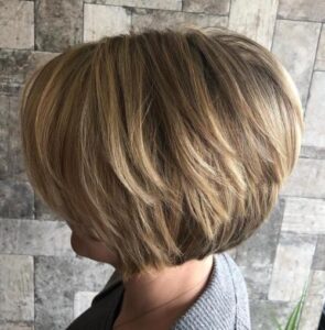 Two-tier choppy bob haircut