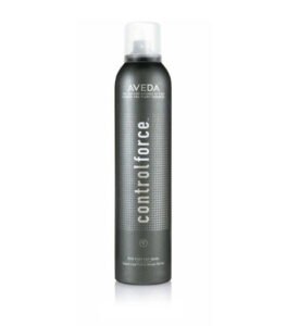 Aveda Control Force Firm Hold Hair Spray in black bottle